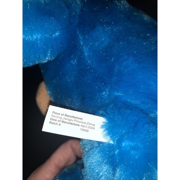 Used Sesame Street Cookie Monster  Plush Blue Soft Toy 13 Inches Tall - Picture 7 of 10